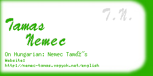 tamas nemec business card